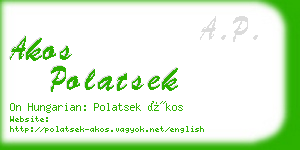 akos polatsek business card